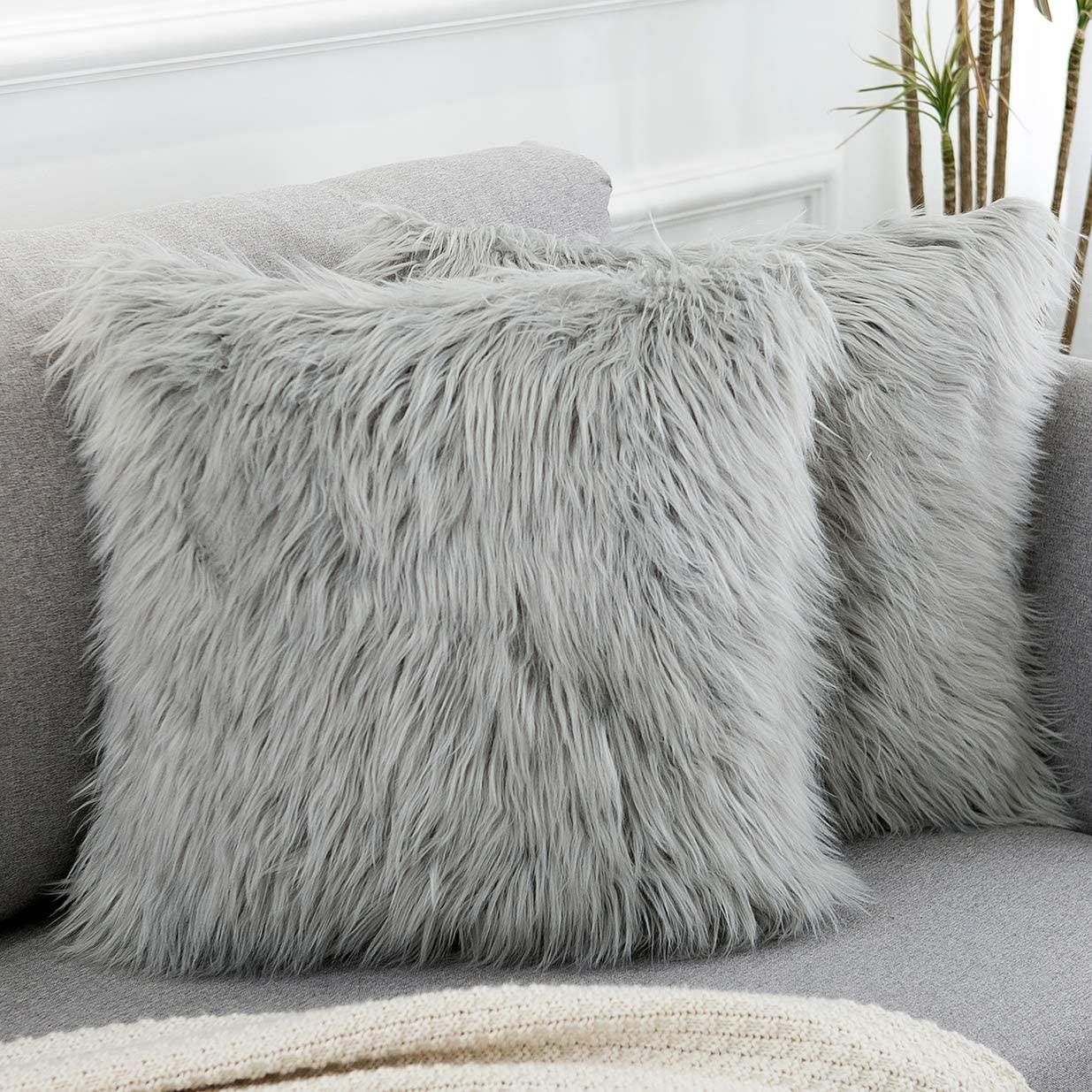 WLNUI Light Gray Decorative Pillow Covers 
